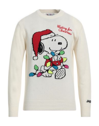 Shop Mc2 Saint Barth Man Sweater Off White Size M Wool, Viscose, Cashmere, Polyamide