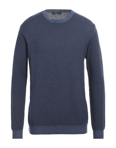 Shop Jeordie's Man Sweater Navy Blue Size S Merino Wool