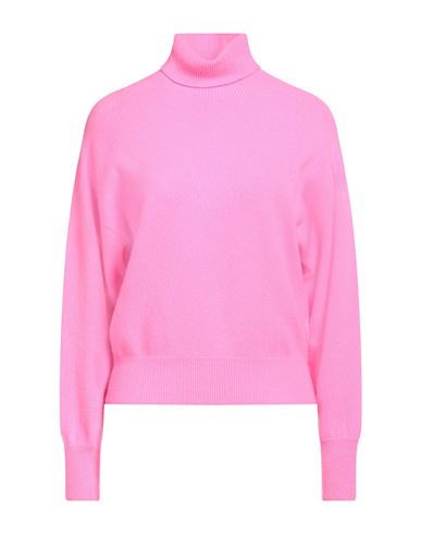 Mis.n Mis. N Woman Turtleneck Fuchsia Size 6 Cashmere In Pink