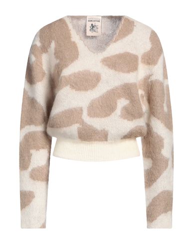 Shop Semicouture Woman Sweater Beige Size S Mohair Wool, Polyamide, Virgin Wool