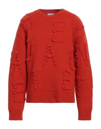 Bottega Veneta Man Sweater Tomato Red Size Xl Wool, Elastane, Polyamide