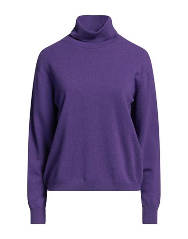 Shop Clips Woman Turtleneck Purple Size 14 Wool, Polyamide