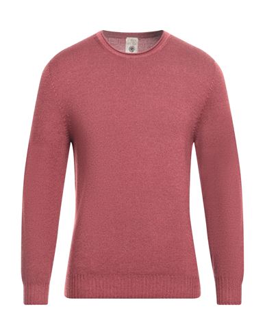 H953 Man Sweater Brick Red Size 38 Merino Wool In Pink