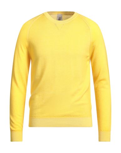 H953 Man Sweater Marigold Size 38 Merino Wool In Gold