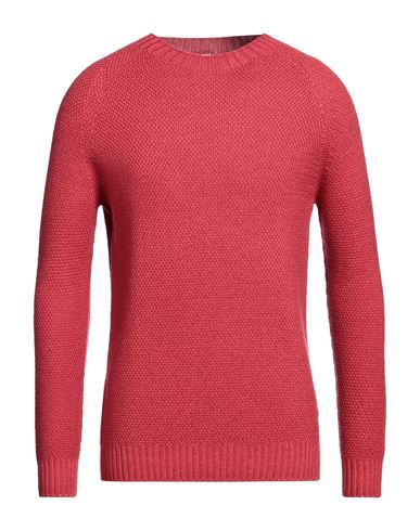 H953 Man Sweater Red Size 38 Merino Wool