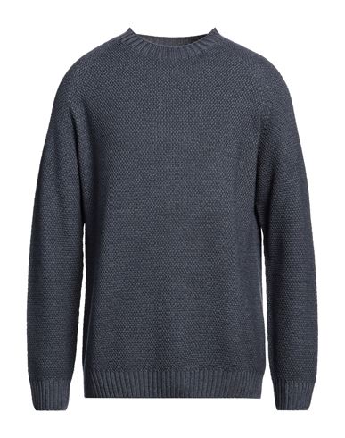 Shop H953 Man Sweater Navy Blue Size 44 Merino Wool