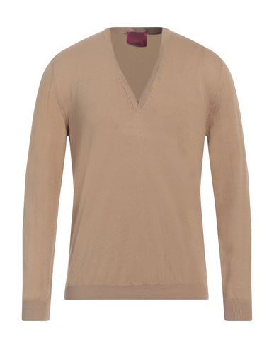 Shop Capsule Knit Man Sweater Sand Size M Cotton In Beige