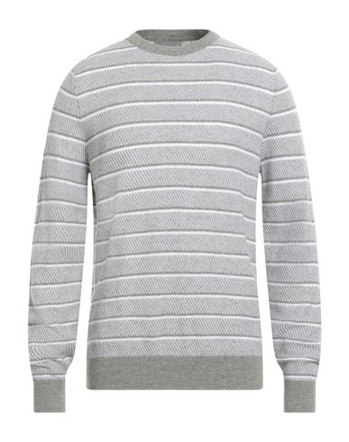 Canali Man Sweater Sage Green Size 46 Cotton, Linen
