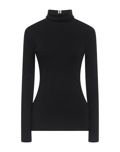 Victoria Beckham Woman Turtleneck Black Size M Merino Wool, Polyester
