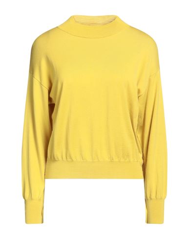 Zanone Woman Sweater Mustard Size 6 Virgin Wool, Polyamide In Yellow