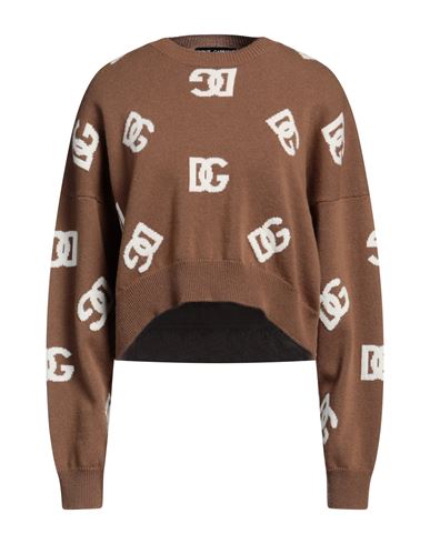 Dolce & Gabbana Woman Sweater Camel Size 4 Virgin Wool In Brown