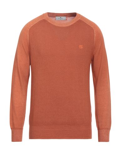 Shop Etro Man Sweater Orange Size L Virgin Wool