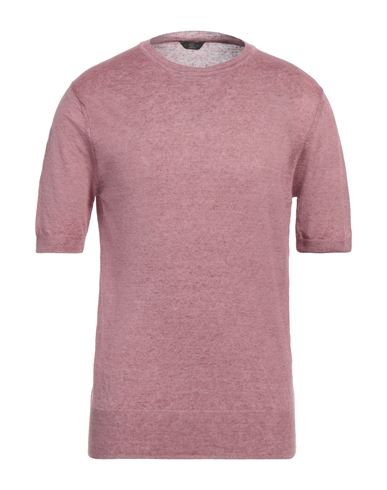 Shop Hōsio Man Sweater Pastel Pink Size L Linen