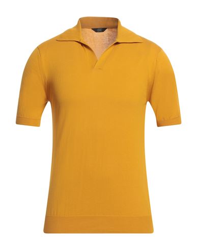 Hōsio Man Sweater Ocher Size Xl Cotton In Yellow