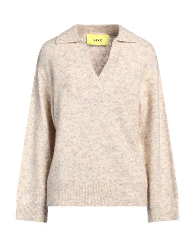 Shop Jjxx By Jack & Jones Woman Sweater Beige Size L Polyester, Recycled Polyester, Acrylic, Wool, Elasta