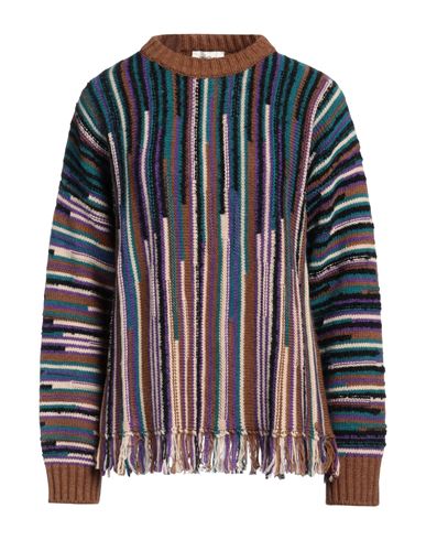 Shop Ottod'ame Woman Sweater Brown Size 8 Acrylic, Virgin Wool, Wool, Alpaca Wool, Viscose