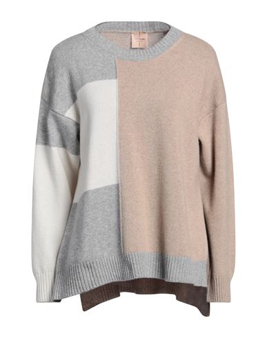 Ferrante Woman Sweater Beige Size 10 Merino Wool, Cashmere In Neutral