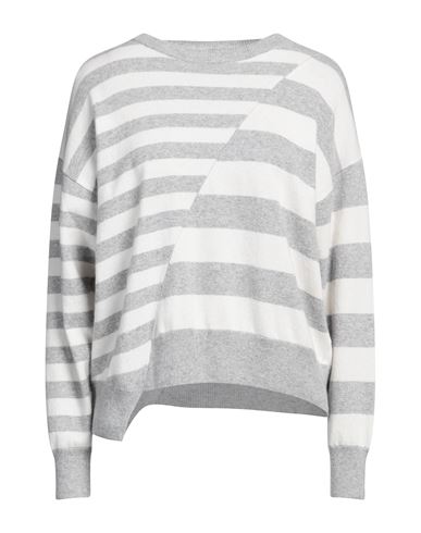 Ferrante Woman Sweater Light Grey Size 8 Merino Wool, Cashmere In Gray
