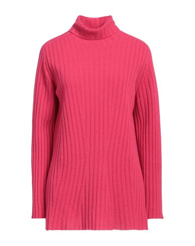 Twinset Woman Turtleneck Fuchsia Size S Wool, Cashmere In Pink