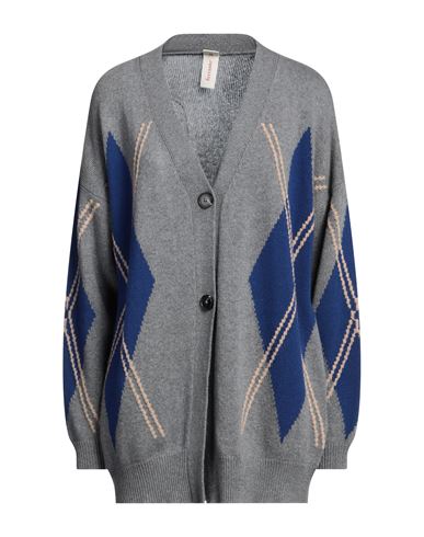 Shop Ferrante Woman Cardigan Grey Size 6 Polyamide, Wool, Viscose, Cashmere