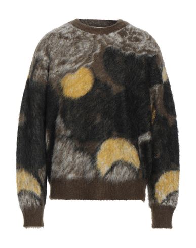 Msgm Man Sweater Military Green Size Xl Acrylic, Mohair Wool, Polyamide, Wool In Multi