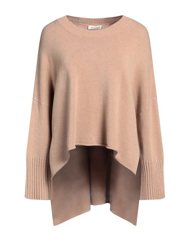 Shop Please Woman Sweater Camel Size Onesize Viscose, Polyester, Polyamide In Beige
