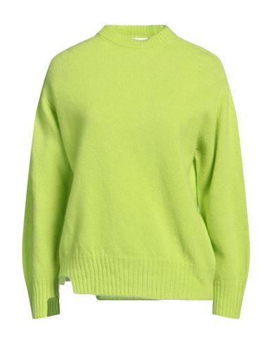 Solotre Woman Sweater Acid Green Size 3 Wool, Cashmere