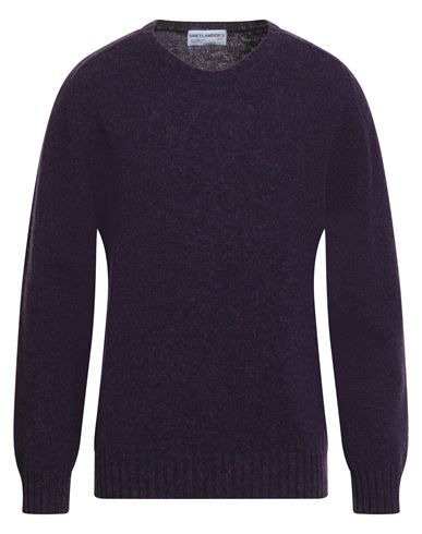 SHETLANDER'S SHETLANDER'S MAN SWEATER PURPLE SIZE 44 VIRGIN WOOL 