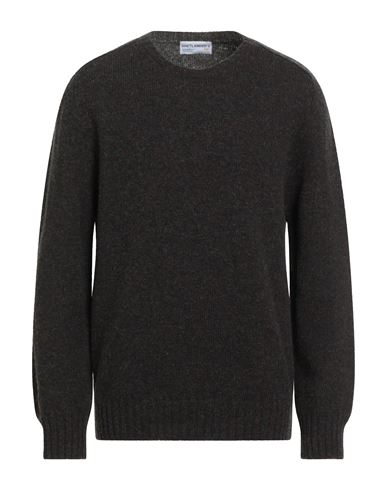 SHETLANDER'S SHETLANDER'S MAN SWEATER DARK BROWN SIZE 44 VIRGIN WOOL 