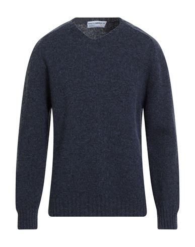 SHETLANDER'S SHETLANDER'S MAN SWEATER MIDNIGHT BLUE SIZE 44 VIRGIN WOOL 