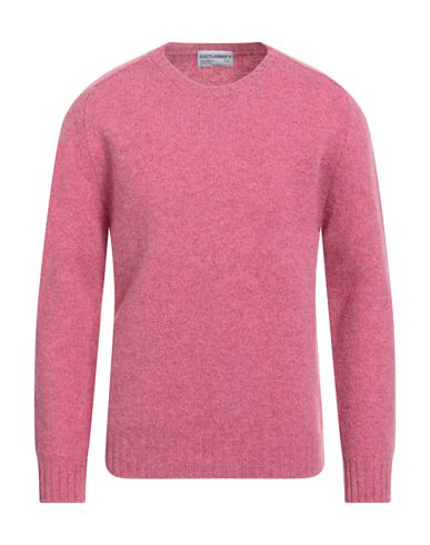 SHETLANDER'S SHETLANDER'S MAN SWEATER PINK SIZE 44 VIRGIN WOOL 