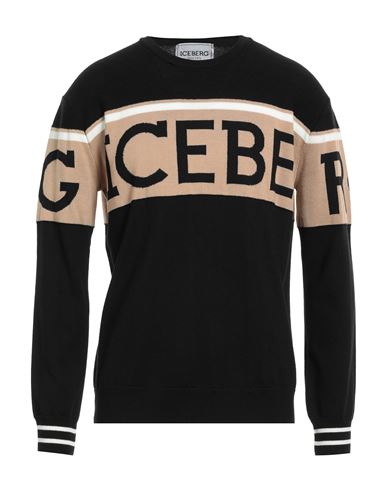 Shop Iceberg Man Sweater Black Size Xl Virgin Wool