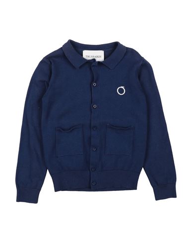 Trussardi Junior Toddler Boy Cardigan Navy Size 6 Cotton In Navy