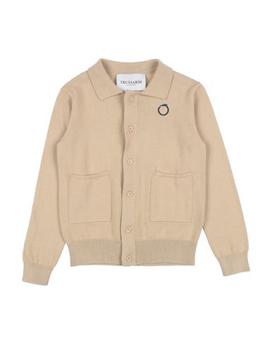 Trussardi Junior Toddler Boy Cardigan Beige Size 4 Cotton In Beige