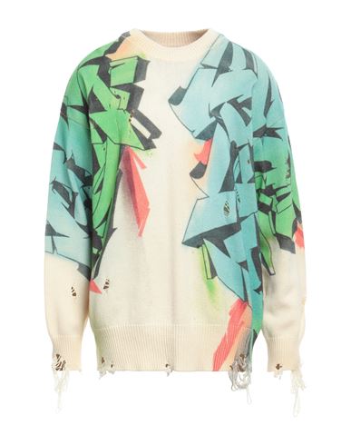 Children Of The Discordance Man Sweater Ivory Size 1 Cotton, Acrylic In White