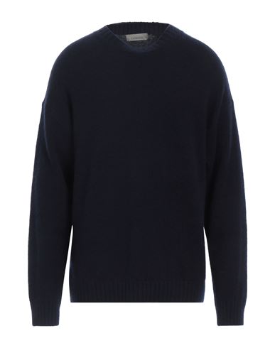 Shop Laneus Man Sweater Midnight Blue Size 44 Cashmere, Silk, Polyester