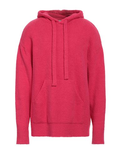 Shop Laneus Man Sweater Fuchsia Size 42 Cotton, Polyester, Elastane In Pink
