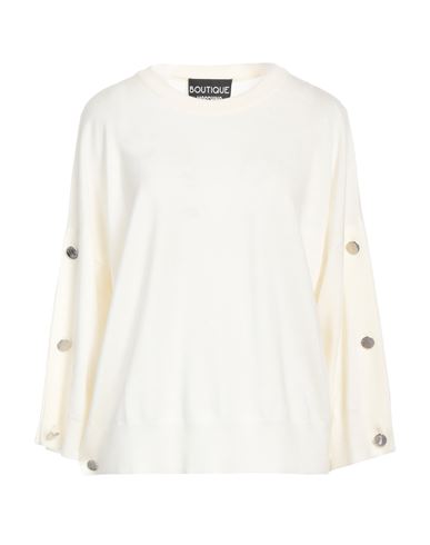 Boutique Moschino Woman Sweater Ivory Size 8 Virgin Wool In White