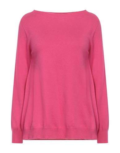 Shop Kangra Woman Sweater Fuchsia Size 8 Wool, Silk, Cashmere In Pink