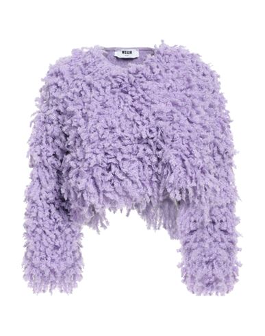 Shop Msgm Woman Sweater Lilac Size M Acrylic, Wool, Mohair Wool, Polyamide In Purple