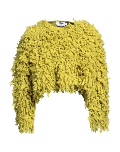 Shop Msgm Woman Sweater Acid Green Size M Acrylic, Wool, Mohair Wool, Polyamide