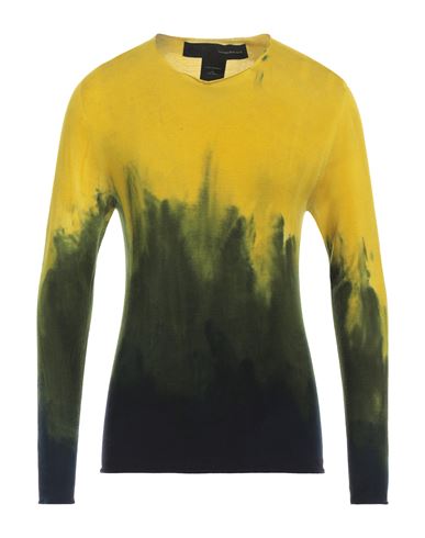 Shop Isabel Benenato Man Sweater Yellow Size S Virgin Wool