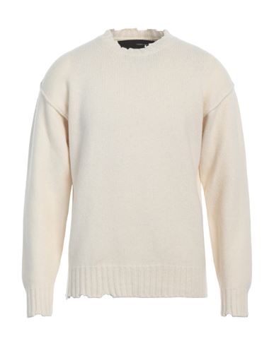 Shop Isabel Benenato Man Sweater Ivory Size M Cashmere, Wool In White