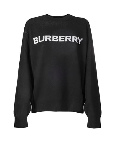 Shop Burberry Black Sweater Woman Sweater Black Size L Wool
