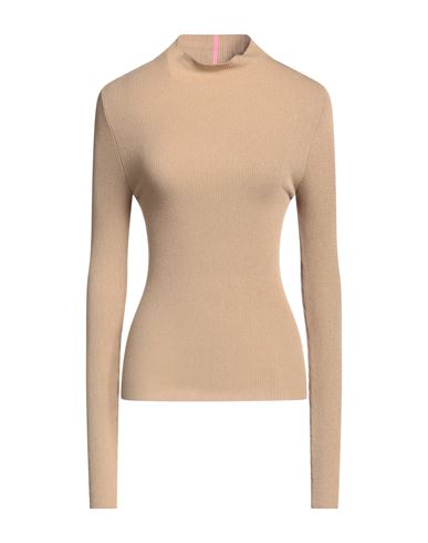 Shop Deha Woman Sweater Camel Size L Viscose, Acrylic, Elastane In Beige