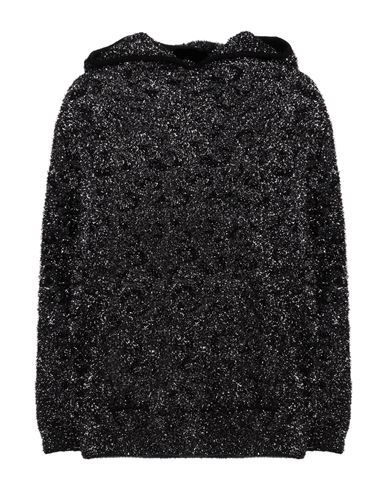 Shop Msgm Woman Sweater Black Size S Polyamide, Metallic Polyester, Elastane