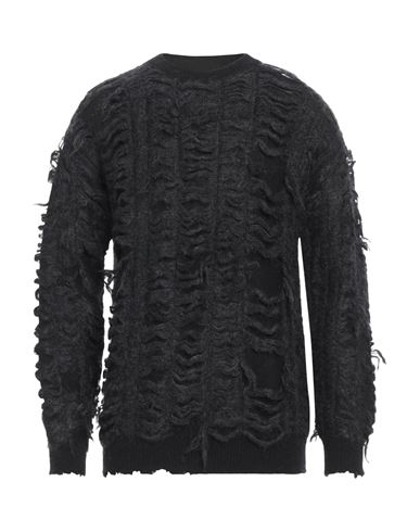 Shop Isabel Benenato Man Sweater Black Size Xxl Alpaca Wool, Polyamide, Mohair Wool, Wool