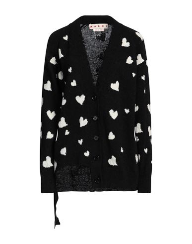 Shop Marni Woman Cardigan Black Size 6 Wool, Alpaca Wool