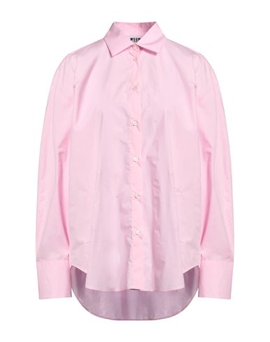 Shop Msgm Woman Shirt Pink Size 4 Cotton