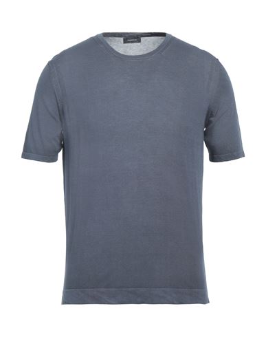 Shop Rossopuro Man Sweater Slate Blue Size 46 Cotton